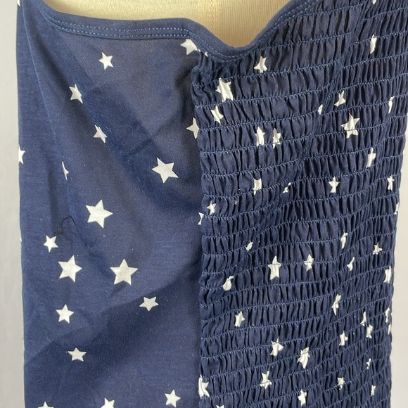 NWT No Boundaries Navy Blue Smocked Tank/Cami w/White Stars - Size XXL (19) Jr. - Picture 9 of 14